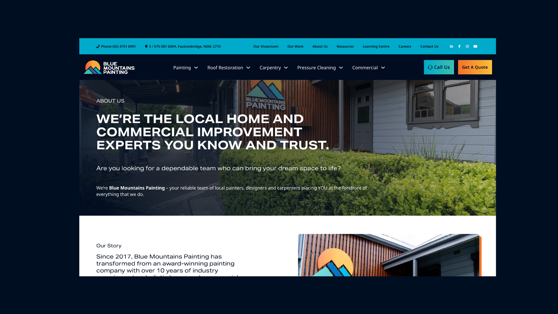 Blue Mountains Painting website, about