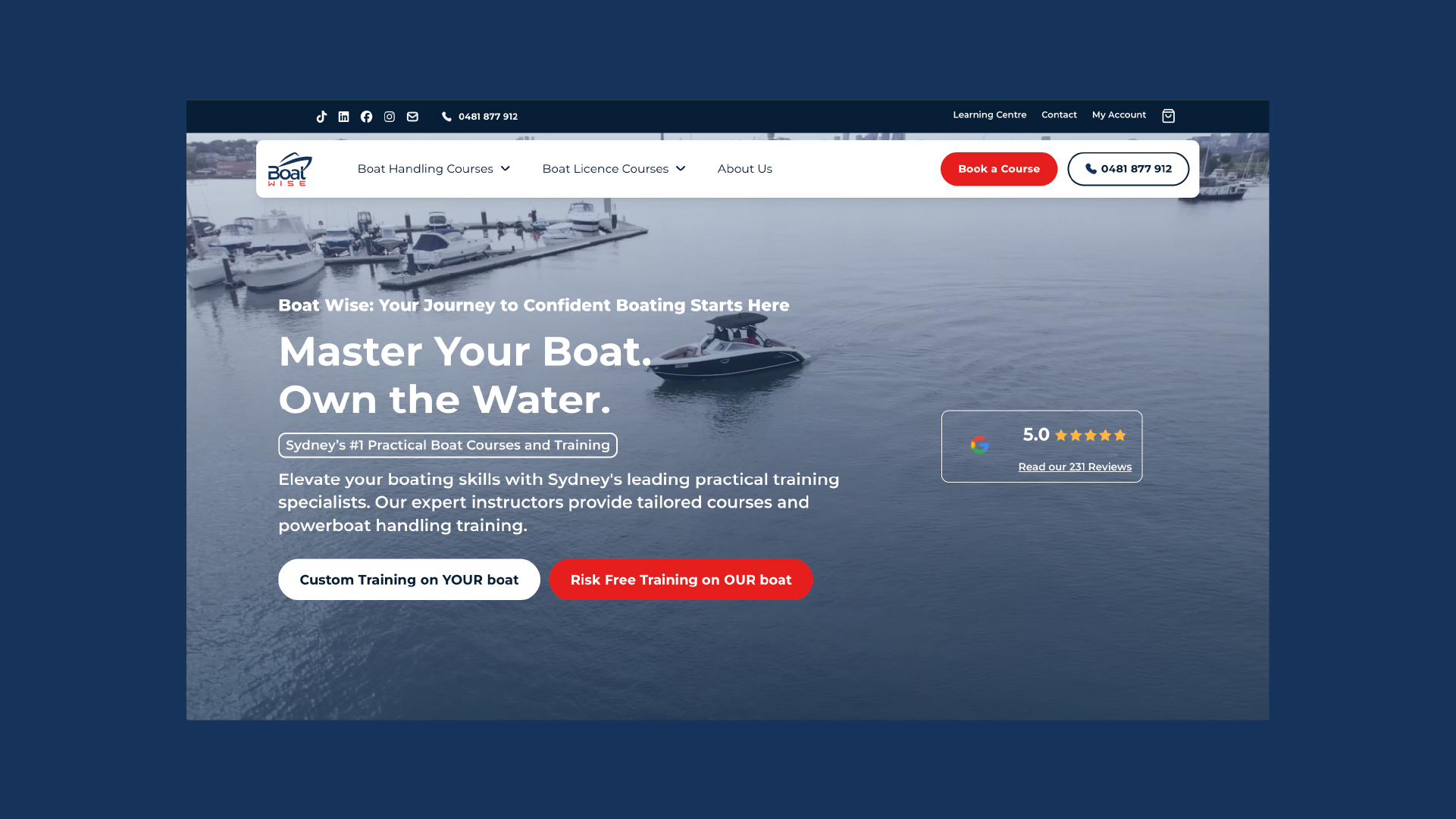 BoatWise website homepage