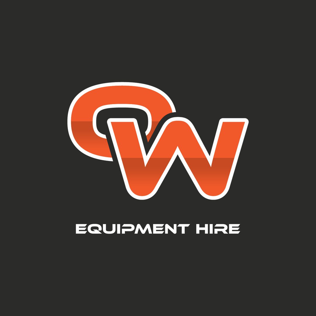 OutWest Equipment Hire OW monogram in orange on charcoal