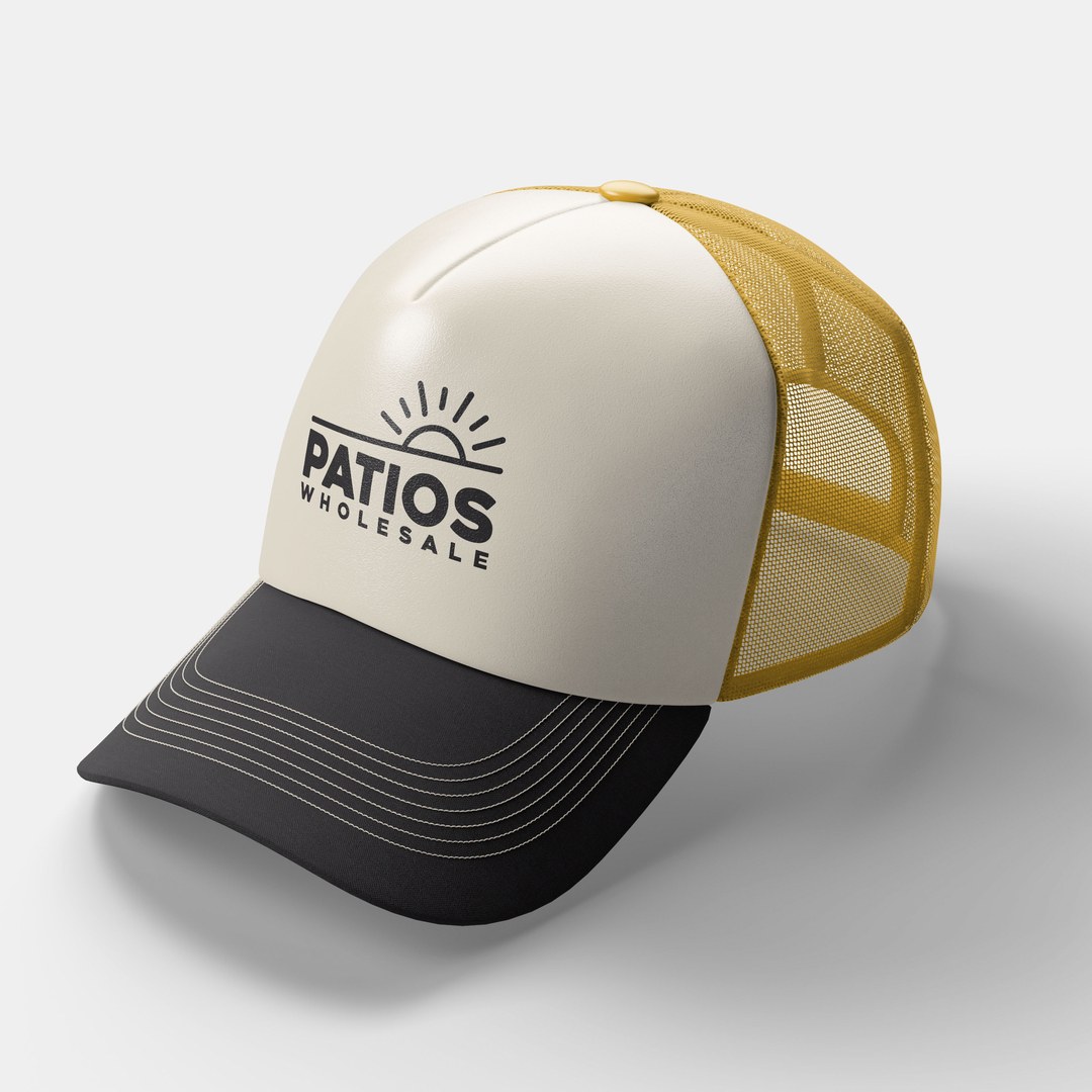 Trucker cap with the Patios Wholesale logo