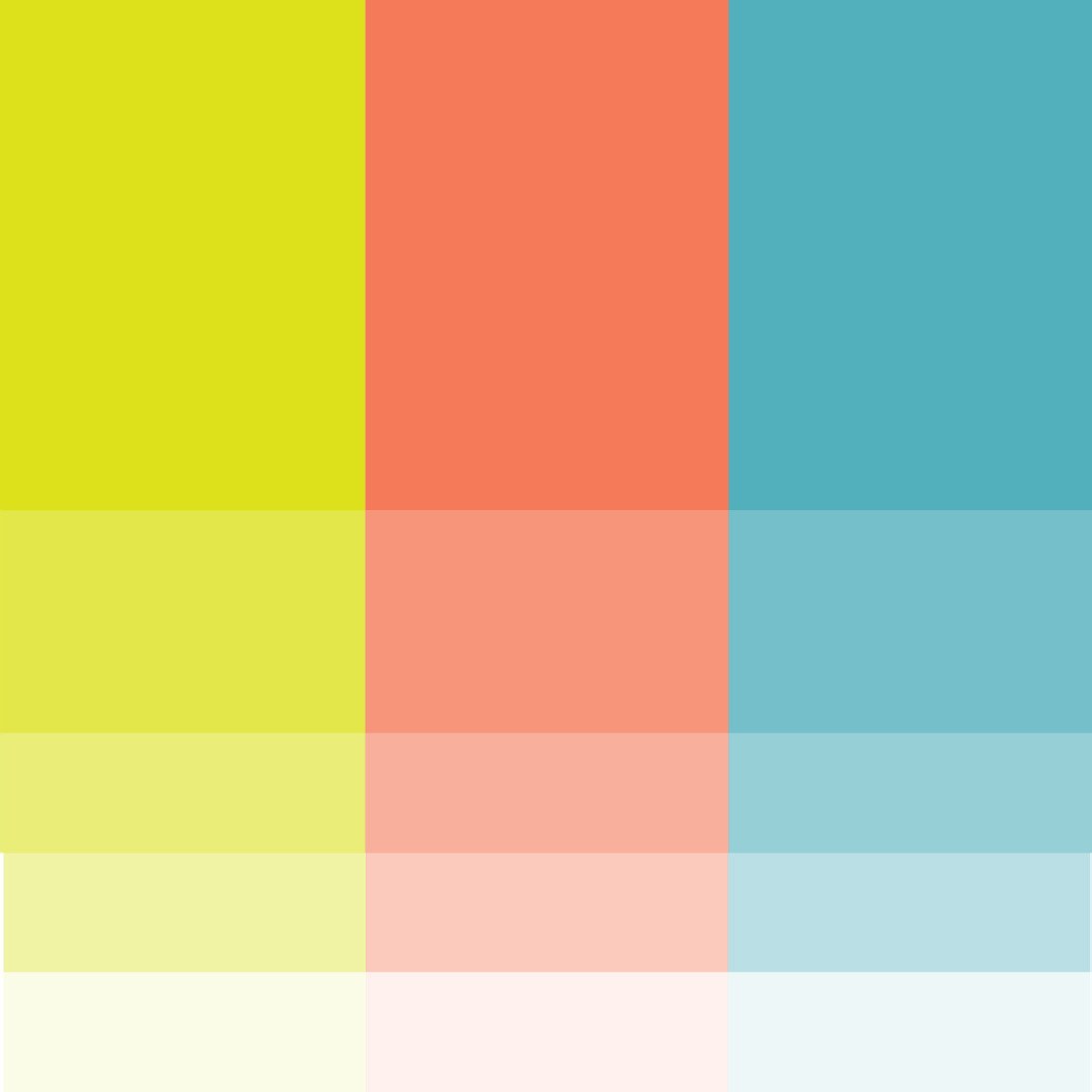 Summit + Shore colour palette