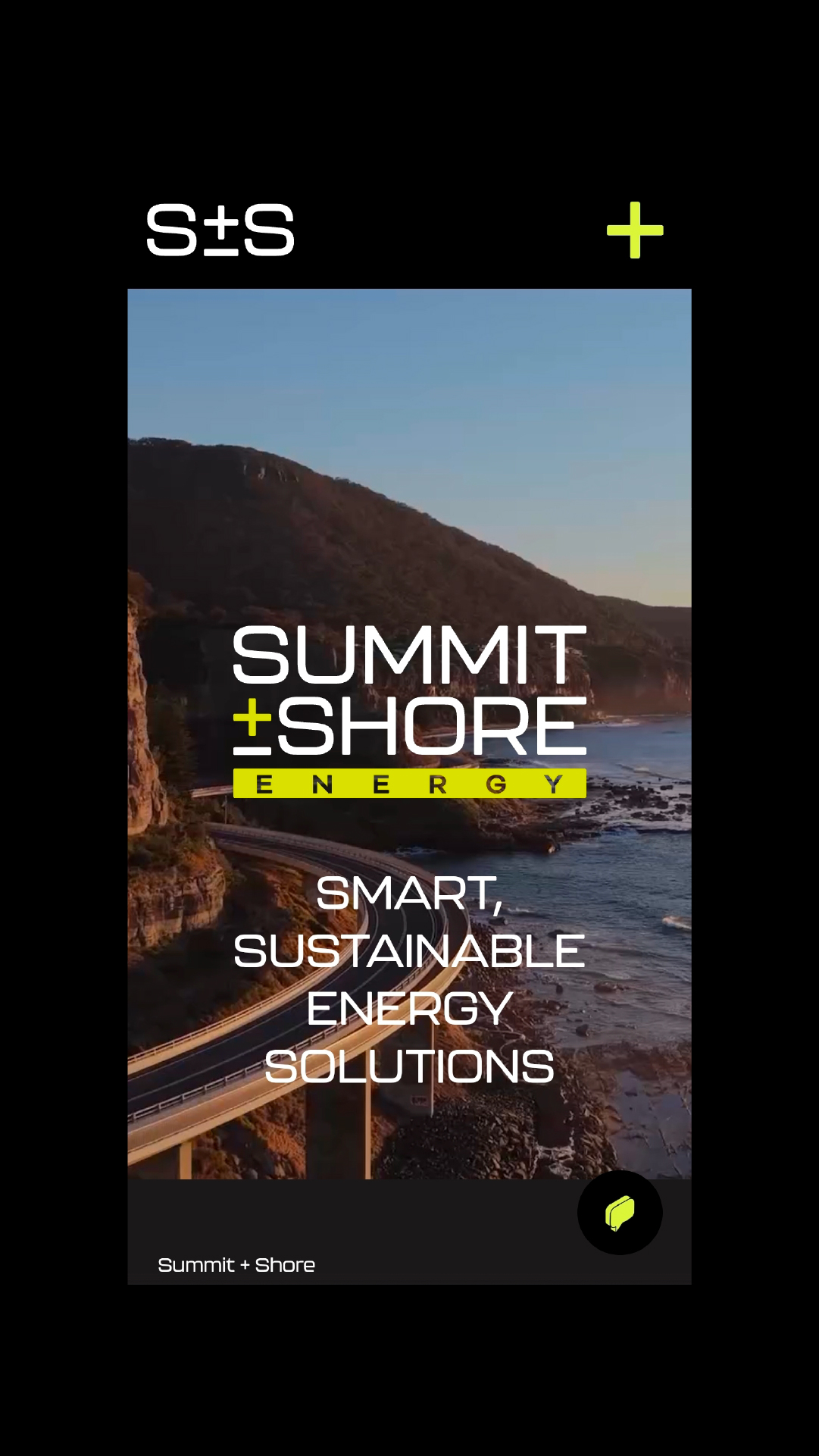 Summit + Shore website, home (mobile)